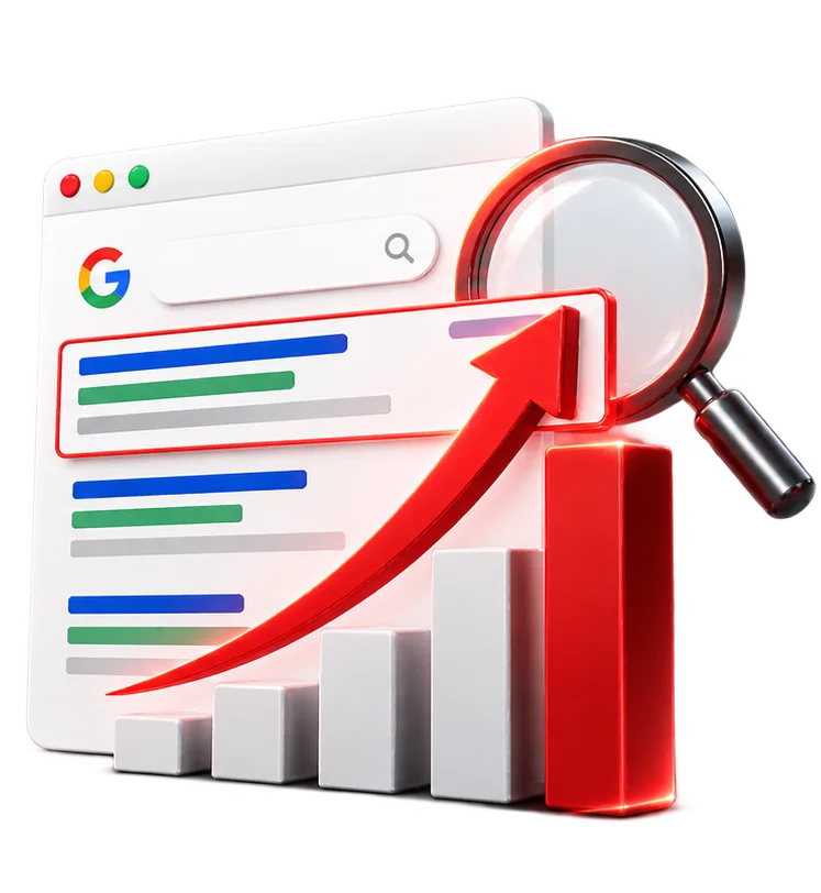 Search growth and ranking illustration